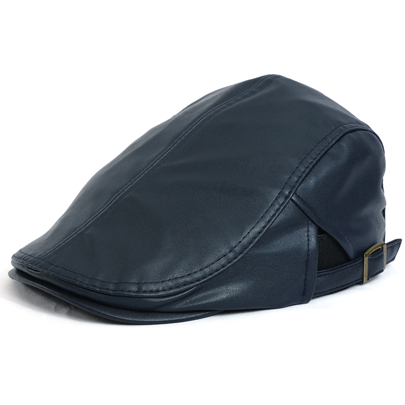 Mũ beret da cho người lớn tuổi H-203 (Xanh đen)
